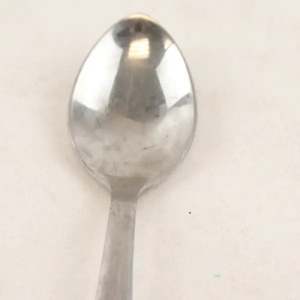 HB Co Solid Stainless Teaspoon Marked "Heather" on Back 4.5in