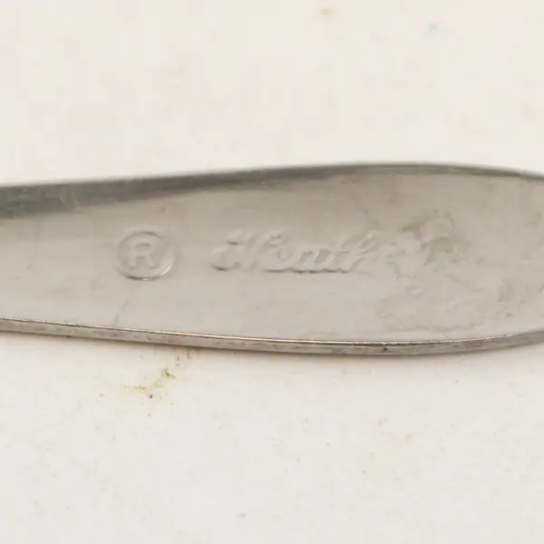 HB Co Solid Stainless Teaspoon Marked "Heather" on Back 4.5in