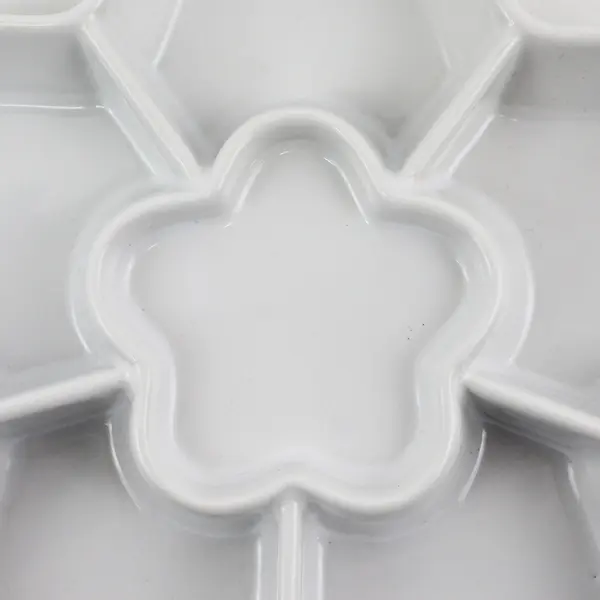 Essentials Home 6 Section floral Shaped Divided Ceramic Bowl