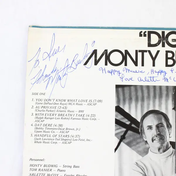 Monty Budwig: Dig 12" Vinyl Record 1979
