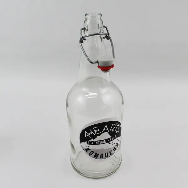 Lot of Four Swing Top Bottles One 4 Hearts 32 oz Kombucha Bottle & Three Others