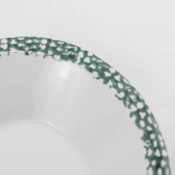 Fairwinds Welcome Home Green Sponge Heart Shaped Ceramic Pie Quiche Dessert Dish