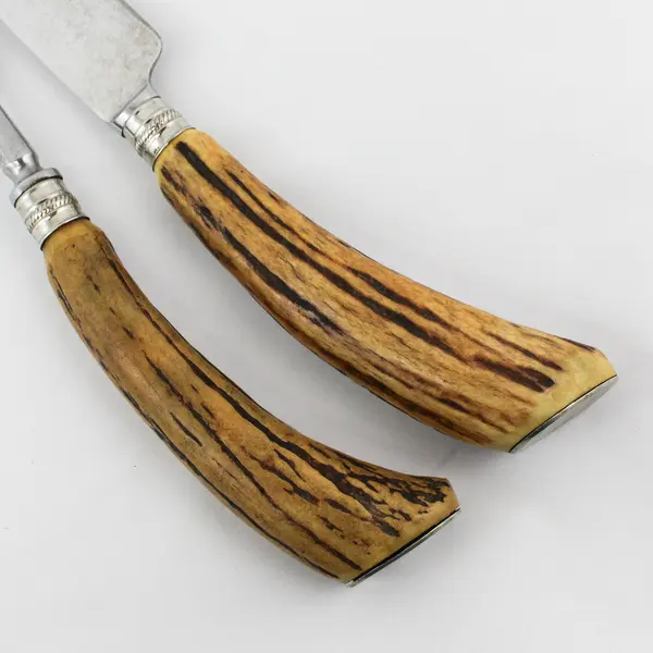 2-Piece Stag Horn Handle Carving Set