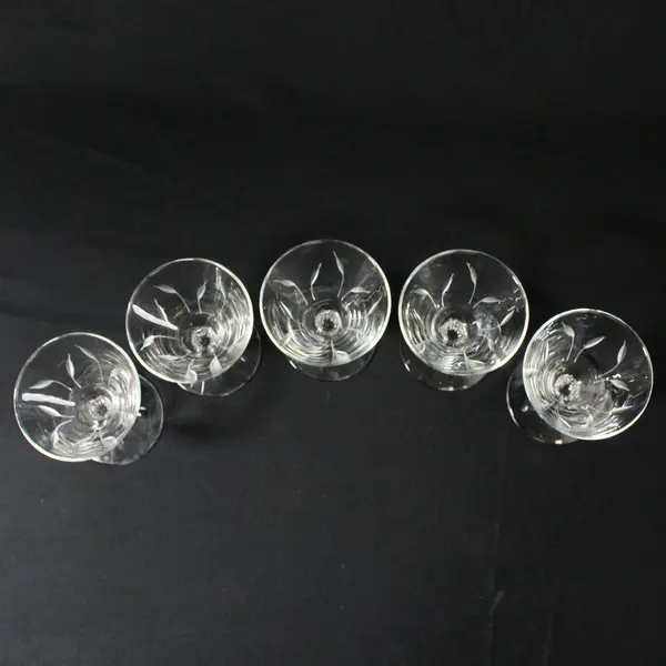 Set of 5 vintage Libbey Simplicity Cocktail glasses 4"