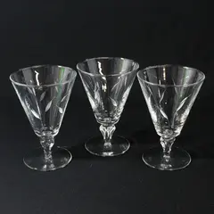 Set of 3 Vintage Libbey Simplicity Water Goblets 5.5"