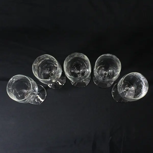 Set of 5 Vintage Libbey Interlude Water Goblets 7"