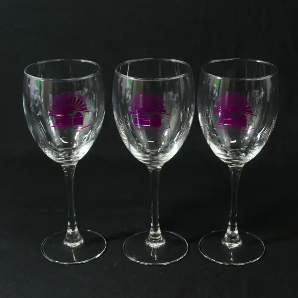 Lot of 3 Hauer Of The Dauen Estate  Dayton Oregon Wine Glasses