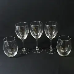 OHA Oregon Hunters Association 3 Wine Glasses And 2 Drink Glasses 