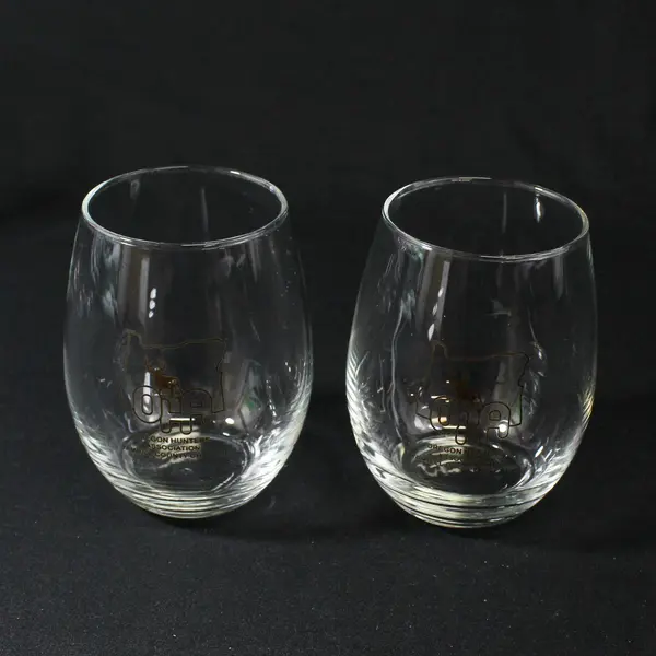 OHA Oregon Hunters Association 3 Wine Glasses And 2 Drink Glasses 
