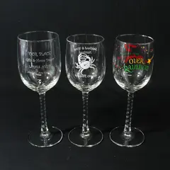 3 Cristal D'Arques Angelique Twisted Stem Wine Glasses Various  Oregon Events