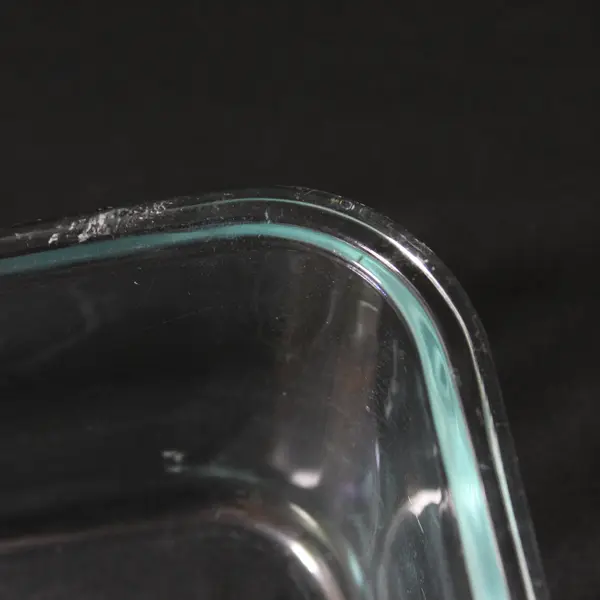 Pyrex 8704 Square Clear Glass 4 Cup Serving Bowl Made In USA
