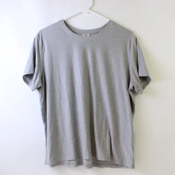 Athletic Works ButterCore Light Gray Short-Sleeved T-Shirt Women's Medium 8-10
