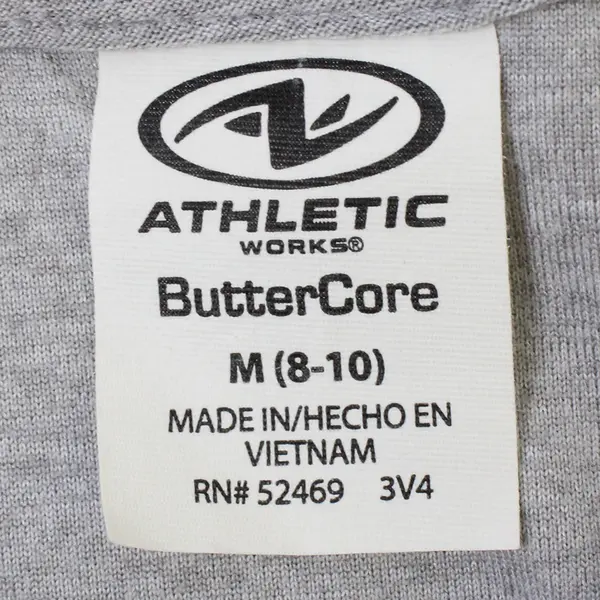 Athletic Works ButterCore Light Gray Short-Sleeved T-Shirt Women's Medium 8-10