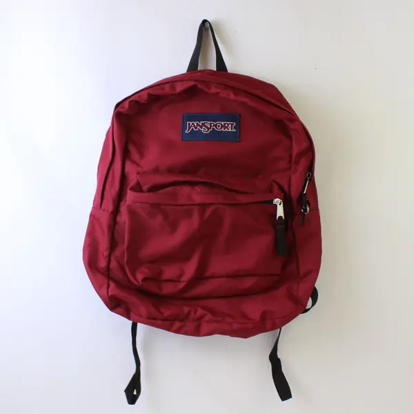 JanSport Dark Red and Black Backpack Flawed