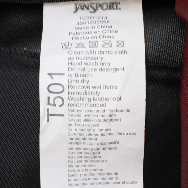 JanSport Dark Red and Black Backpack Flawed