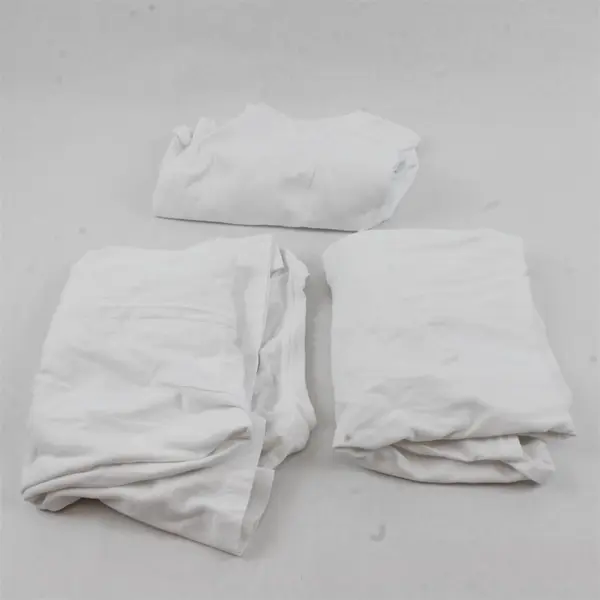Lot of 3 Hanes ComfortSoft White Cotton T-Shirts Men's Size Large