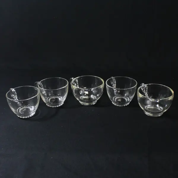 Set of 5 Heisey Lariat Punch Cups 