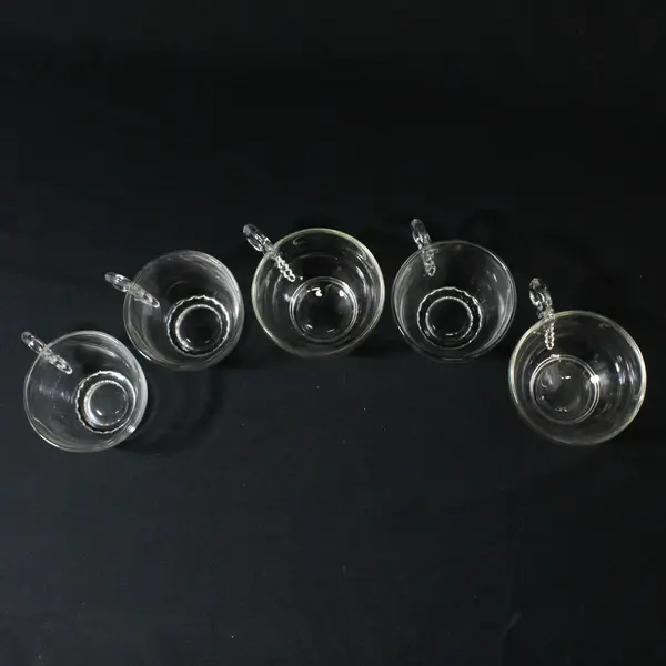 Set of 5 Heisey Lariat Punch Cups 