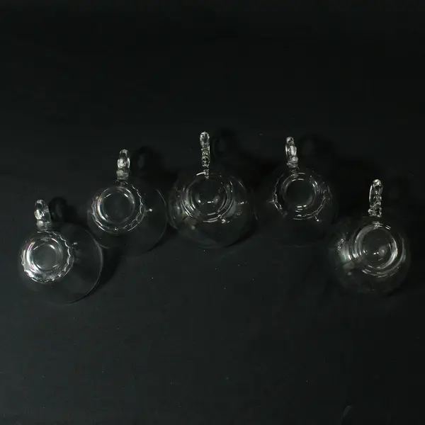 Set of 5 Heisey Lariat Punch Cups 