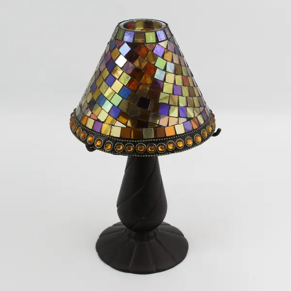 PartyLite Global Fusion 12" Mosaic Hurricane Lamp Candle Holder P8368