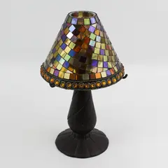 PartyLite Global Fusion 12" Mosaic Hurricane Lamp Candle Holder P8368