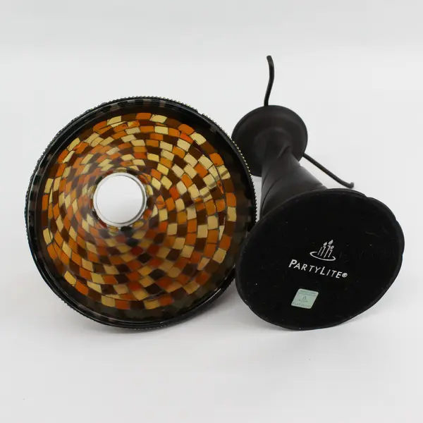 PartyLite Global Fusion 12" Mosaic Hurricane Lamp Candle Holder P8368
