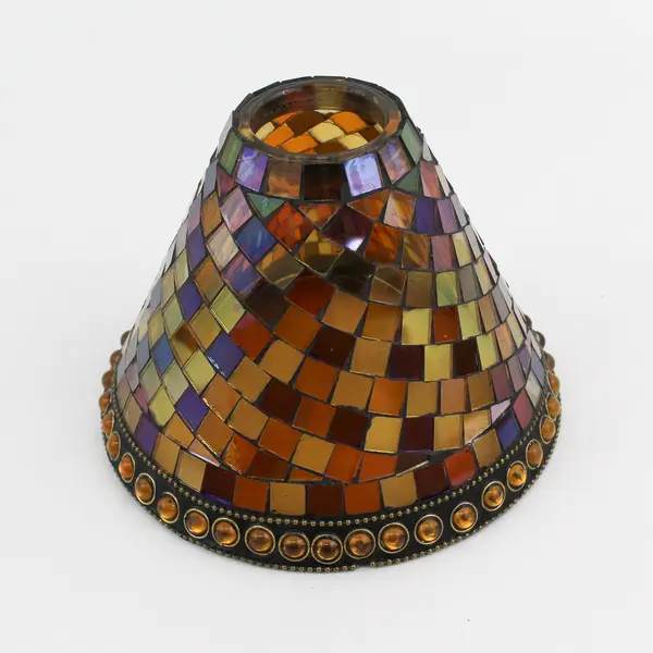 PartyLite Global Fusion 12" Mosaic Hurricane Lamp Candle Holder P8368