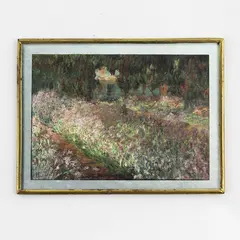 Enesco Claude Monet Artist's Garden  Miniature Holograph Print Mexico 3" x 4"
