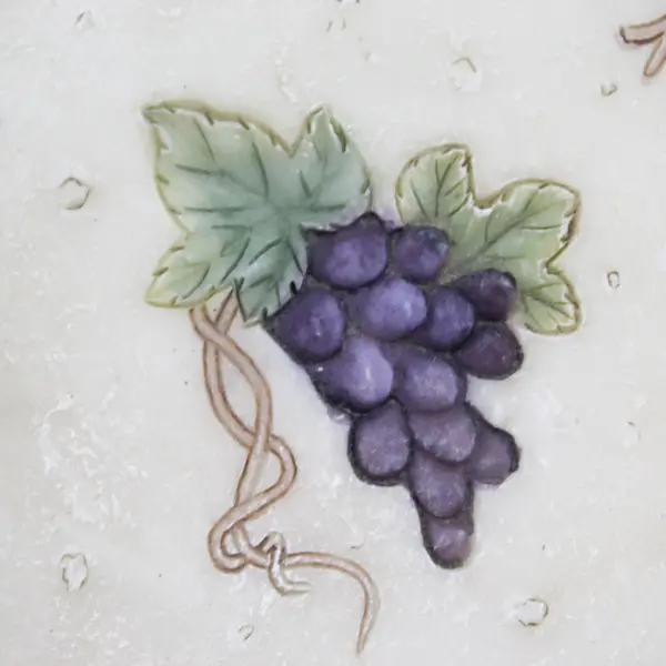 Set of 4  A. Richesco Corporation Ceramic Resin Hand Painted Grapevine Coasters 