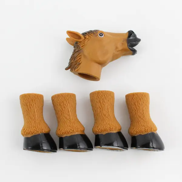 5-Piece McPhee Rubber Horse Finger Puppet