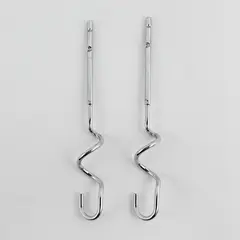 Set of 2 Stainless Steel Dough Hook Mixer Attachments 7"