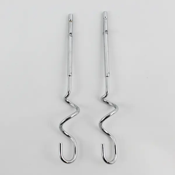 Set of 2 Stainless Steel Dough Hook Mixer Attachments 7"