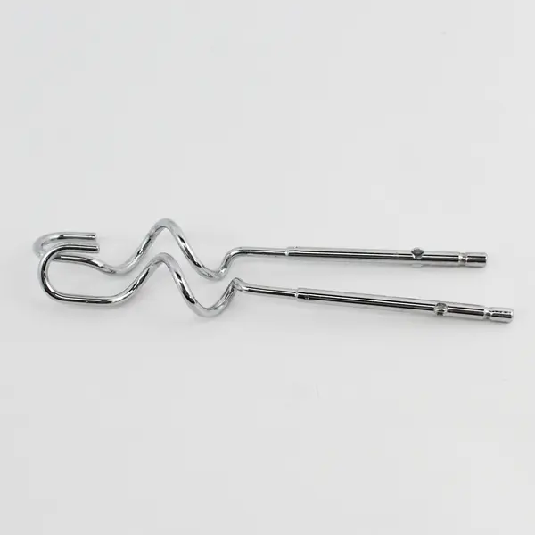 Set of 2 Stainless Steel Dough Hook Mixer Attachments 7"