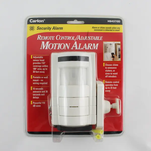 Carlon Remote Control Motion Security Alarm - New
