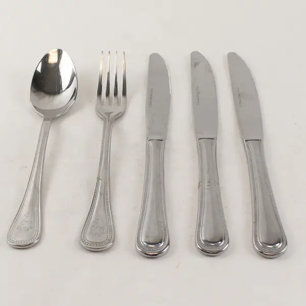 Set of 5 Disney Silverware DIY1 Stainless Steel Fork + Spoon + 3 Dining Knives