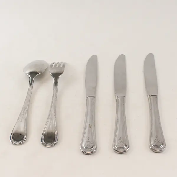 Set of 5 Disney Silverware DIY1 Stainless Steel Fork + Spoon + 3 Dining Knives
