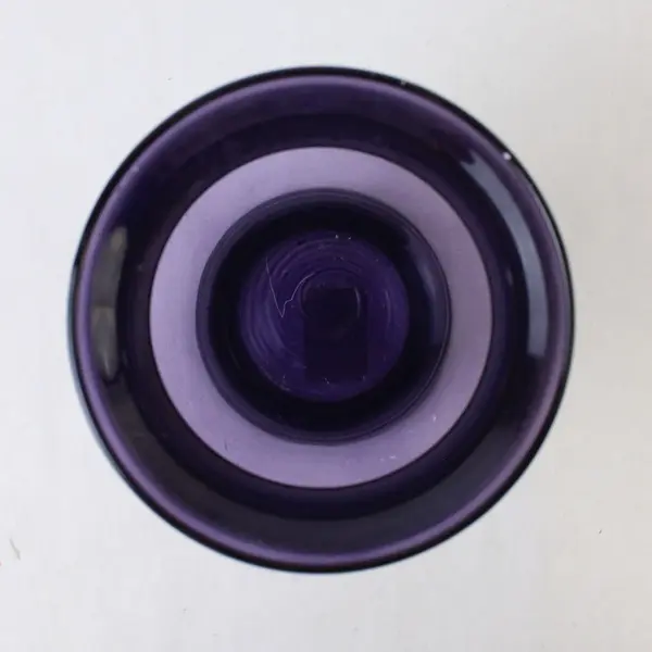 Large Purple Gondola Glass Vase 11in Decorative Collectible