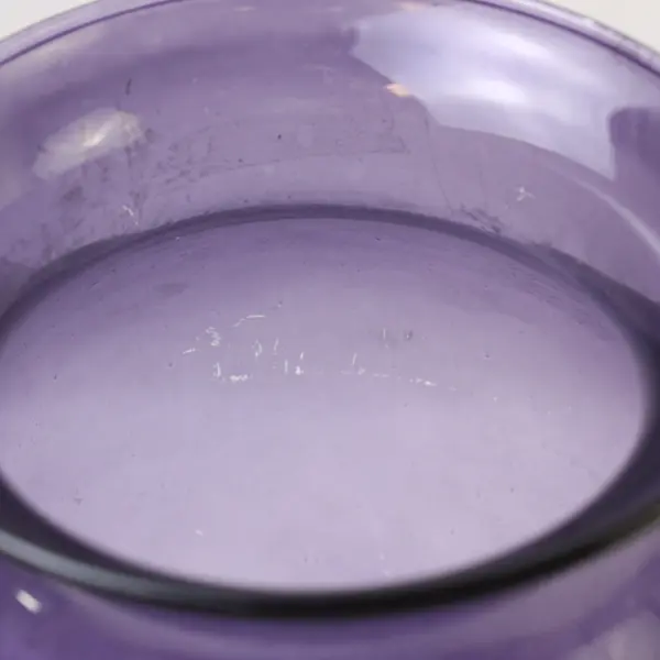 Large Purple Gondola Glass Vase 11in Decorative Collectible