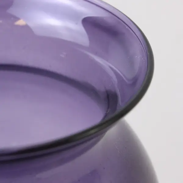Large Purple Gondola Glass Vase 11in Decorative Collectible