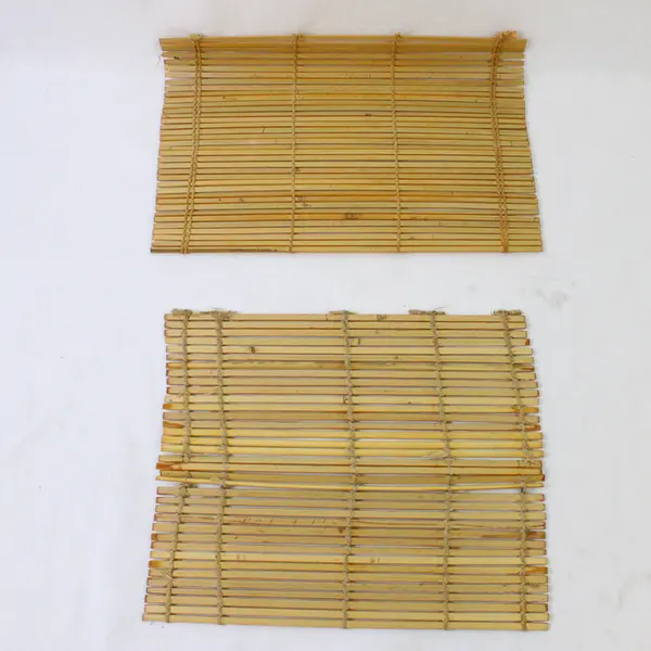 Lot of 6 Natural Bamboo Sushi Rolling Mats Makisu 