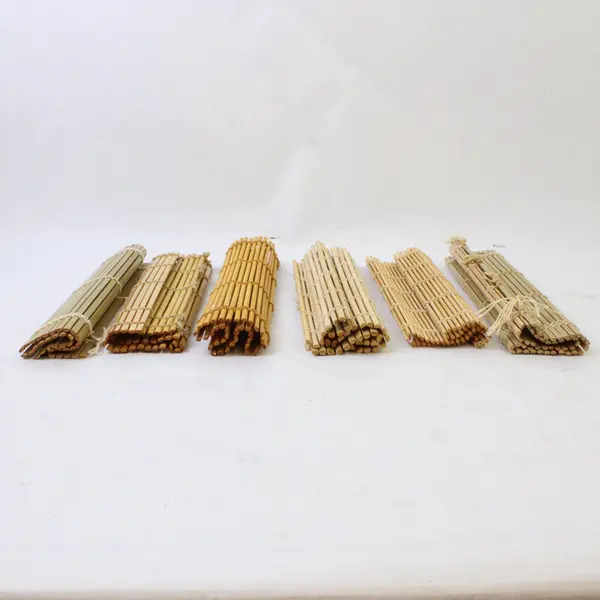Lot of 6 Natural Bamboo Sushi Rolling Mats Makisu 