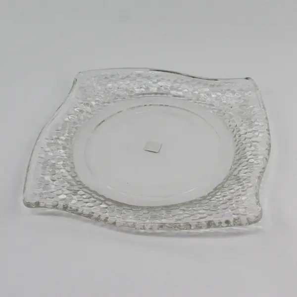 Partylite Clarity Pillar Tray P9208 Glass Candle Holder