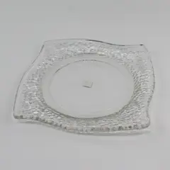 Partylite Clarity Pillar Tray P9208 Glass Candle Holder