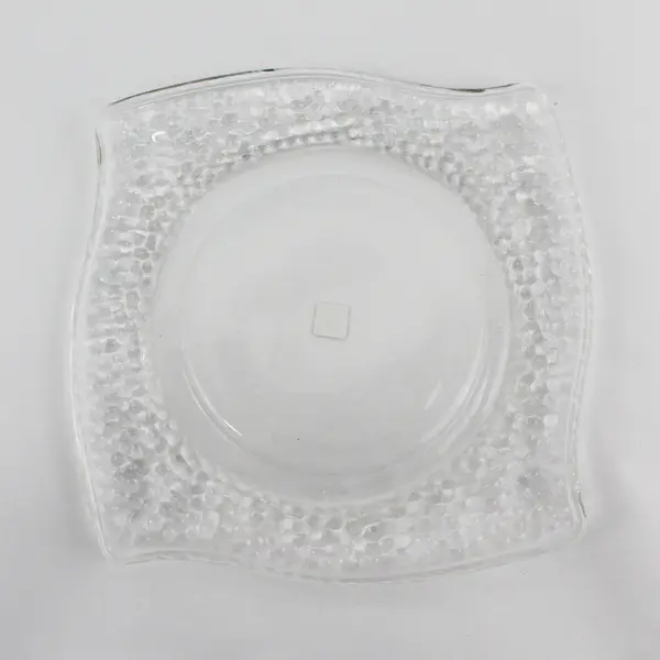 Partylite Clarity Pillar Tray P9208 Glass Candle Holder