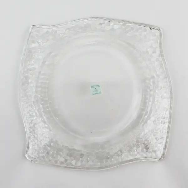 Partylite Clarity Pillar Tray P9208 Glass Candle Holder