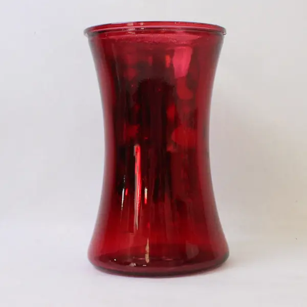 Ruby Red Glass Gathering Vase 8in H Collectible Decorative