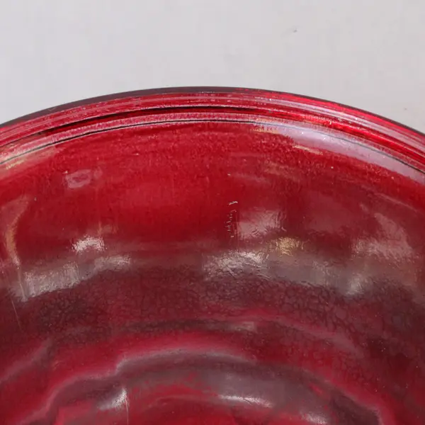 Ruby Red Glass Gathering Vase 8in H Collectible Decorative