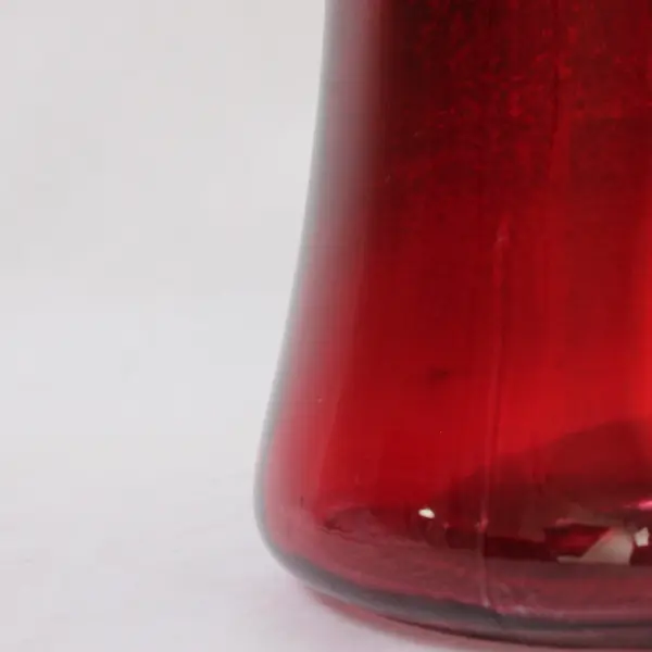 Ruby Red Glass Gathering Vase 8in H Collectible Decorative