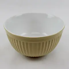 IB Laursen Mynte Ribbed Ceramic Mixing Bowl Wheat Straw
