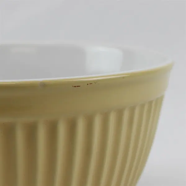IB Laursen Mynte Ribbed Ceramic Mixing Bowl Wheat Straw